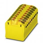 PTFIX 18X1,5-G YE blok rozbočovací/distribuční, připojení PUSH-IN, 450V/17,5A, žlutá, š=14,7mm, montáž samolepící  (3002882)