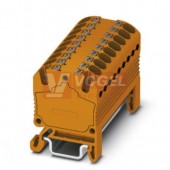 PTFIX 18X1,5-NS15A OG blok rozbočovací/distribuční, připojení PUSH-IN, 450V/17,5A, oranžová, š=12,6mm, montáž na DIN lištu TS15 (3002952)