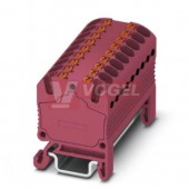 PTFIX 18X1,5-NS15A PK blok rozbočovací/distribuční, připojení PUSH-IN, 450V/17,5A, růžová, š=12,6mm, montáž na DIN lištu TS15 (3002978)