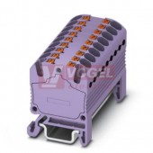 PTFIX 18X1,5-NS15A VT blok rozbočovací/distribuční, připojení PUSH-IN, 450V/17,5A, fialová, š=12,6mm, montáž na DIN lištu TS15 (3002975)