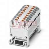 PTFIX 18X1,5-NS15A WH blok rozbočovací/distribuční, připojení PUSH-IN, 450V/17,5A, bílá, š=12,6mm, montáž na DIN lištu TS15 (3002944)
