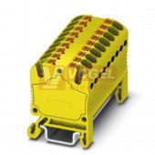 PTFIX 18X1,5-NS15A YE blok rozbočovací/distribuční, připojení PUSH-IN, 450V/17,5A, žlutá, š=12,6mm, montáž na DIN lištu TS15 (3002961)
