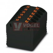 PTFIX 12X1,5 BK blok rozbočovací/distribuční, připojení PUSH-IN, 450V/17,5A, černá, š=12,6mm, montáž pro osazení adaptérem nebo přírubou (3002782)