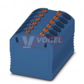 PTFIX 12X1,5 BU blok rozbočovací/distribuční, připojení PUSH-IN, 450V/17,5A, modrá, š=12,6mm, montáž pro osazení adaptérem nebo přírubou (3002763)