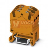 PTFIX  6X1,5-NS15A OG blok rozbočovací/distribuční, připojení PUSH-IN, 450V/17,5A, oranžová, š=12,6mm, montáž na DIN lištu TS15 (3002946)