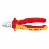 7026160 KNIPEX Kleště štípací stranové do 1000V, bez fazety, dvoukomponentní rukojeti, délka 160mm