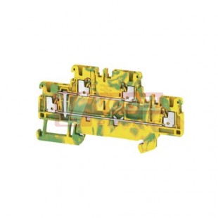 A2T 1,5 PE svorka řadová, dvoupatrová PUSH-IN 1,5mm2, PE zeleno/žlutá, š=3,1mm (2469410000)