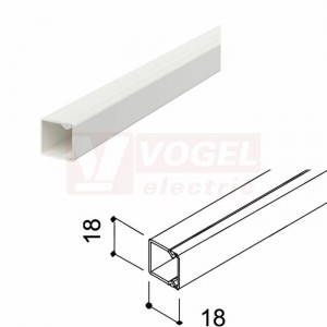 Lišta  20x 20 WDK20020LGR Nástěnný a stropní kanál 20x20mm, světle šedá RAL7035 (6025102)