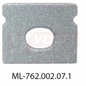 Koncovka s otvorem pro PT, stříbrná barva, 1 ks (762.002.07.1)