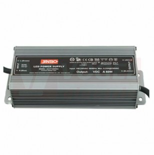 Zdroj napájecí 230V/12VDC  5,0A (60W) IP67, hliníkové provedení, série Prémium, záruka 3 roky, švh 183x72x45mm, vývody délky 200mm (732.043.45.0)