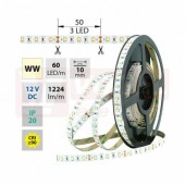 LED pásek SMD2835 teplá bílá, 60LED/m, IP20, DC 12V, 10mm, 5m (121.700.60.0) NOVINKA