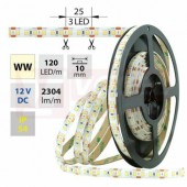 LED pásek SMD2835 teplá bílá, 120LED/m, IP54, DC 12V, 10mm, 5m (121.712.60.0) NOVINKA