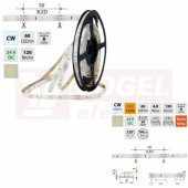 LED pásek SMD3528 studená bílá, 60LED/m, IP54, DC 24V, 8mm, 5m (126.212.60.0)