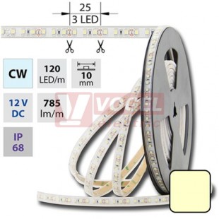 LED pásek SMD3528 teplá bílá, 120LED/m, IP68, DC 12V, 8mm, 5m (121.249.60.0) NOVINKA