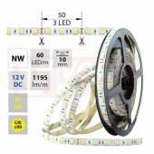 LED pásek SMD5050 neutrální bílá, 60LED/m, IP54, DC 12V, 10mm, 5m (121.675.60.0)