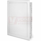 Rozvodnice  36M  IP30 2ř (M-BOX P 36/2-18) zapuštěná/plné dveře, celoplechová, DIN lišta, svorkovnice, RAL9003, rozměr 508x488x130mm