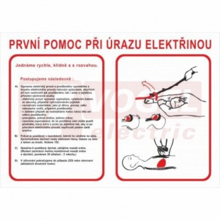 Tabulka "První pomoc při úrazu elektřinou", (7781) A3