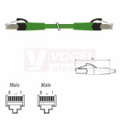 7000-74712-4781000 RJ45 M přímý/RJ45 M, přímý 8-pin, Ethernet CAT6A propojovací kabel, zelený, stíněný, délka 10m, plášť PUR