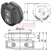 KVT-ER 50/2 dělená kabelová průchodka s maticí, černá, pro 2 malé vložky KT, IP66, IP68 (45454)