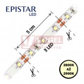 LED pásek 60LED/m, 3528, IP20, 2800 - 2900 K, bílá, 12V FKLP-12/3528/060-IP20-28-29K, cívka 5m, článek 5cm