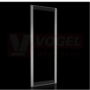 VX8618.050 AL prosklené dveře pro VX, 800x2200mm, rám a rohové díly RAL 7035, prosklená plocha  RAL 9005, IP55