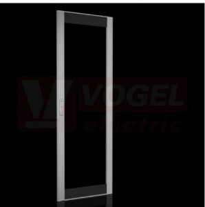 VX8618.000 AL prosklené dveře pro VX, 600x1800mm, rám a rohové díly RAL 7035, prosklená plocha  RAL 9005, IP55