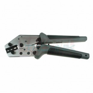 LK-SIS 056/TF Lisovací kleště na spojky SU, SIS a oka se smršťovací bužírkou, pro průřezy 0,5-6mm2, tvar slisu ovál, robustní, délka kleští 250mm