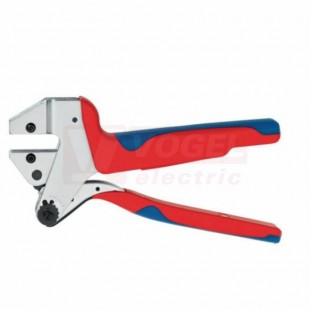 LK1 CHROM 9743200A KNIPEX lisovací kleště na kabelové koncovky bez čelistí, Tyco 539635-1 chromované, provedení chromované, délka kleští 210mm