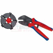 LR SET 5 973302 KNIPEX lisovací kleště LR s pěti zasouvacími čelistmi, kvalitní provedení MultiCrimp, délka kleští 315mm