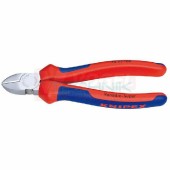 7005160 KNIPEX kleště štípací stranové, chromované, dvoukomponentní rukojeti, délka 160mm