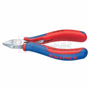 7742115 KNIPEX kleště štípací malé bez fazety, dvoukomponentní rukojeti, délka 115mm