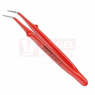 923764 KNIPEX pinzeta precizní zahnutá, izolovaná do 1000V