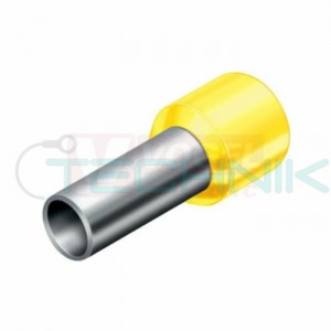 DI 1,0-8 žlutá S A01057GB dutinka izolovaná s rozšířeným límcem 3,3mm / průřez 1,0mm2 / délka 8mm, barva žlutá