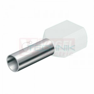 DD 0,75-12 bílá Dutinka dvojitá, průřez 2x0,75mm2 / délka 12mm, dle DIN46228, barva bílá