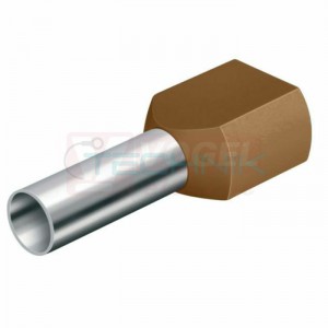 DD 10-14 hnědá Dutinka dvojitá, průřez 2x10mm2 / délka 14mm, dle DIN46228, barva hnědá