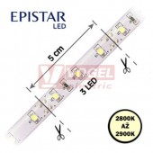 LED pásek 60LED/m, 3528, IP68, 2800 - 2900 K, bílá, 12V FKLP-12/3528/060-IP68-28-29K, cívka 5m, článek 5cm