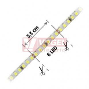 LED pásek 180LED/m, 3528, IP20, 2800 - 2900 K, bílá, 24V FKLP-24/3528/180-IP20-28-29K, cívka 5m, článek 3,3cm