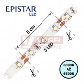 LED pásek 60LED/m, 3528, IP20, 6000 - 6500 K, bílá, 12V FKLP-12/3528/060-IP20-60-65K, cívka 30m, článek 5cm