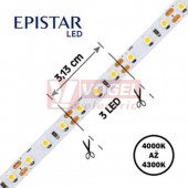 LED pásek 96LED/m, 3528, IP20, 4000 - 4300 K, bílá, 12V FKLP-12/3528/96-IP20-40-43K, cívka 20m, článek 3,13cm