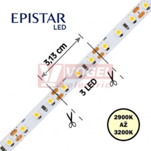 LED pásek 96LED/m, 3528, IP65, 2800 - 2900 K, bílá, 12V FKLP-12/3528/96-IP65-28-29K, cívka 20m, článek 3,13cm