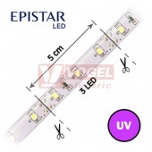 LED pásek s UV čipy 60LED/m, 3528, IP20, 12V FKLP-12/3528/60-IP20-UV, cívka 5m, článek 5cm