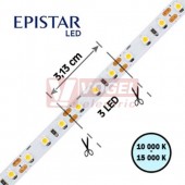 LED pásek 96LED/m, 3528, IP65, 10000 - 15000 K, bílá, 12V FKLP-12/3528/96-IP65-10-15K, cívka 20m, článek 3,13cm