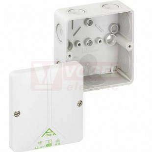 Abox-i 040 AB-L rozbočovací krabice, prázdná, šedá, IP65, IK08, rozměr 93x93x55mm (49490401)