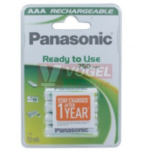 Baterie  1,20 V R03 mikro (vel.AAA) NiMH 750mAh Panasonic nabíjecí "Ready tu use" (blistr/4ks)
