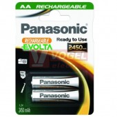 Baterie  1,20 V R6 tužková NiMH 2450mAh Panasonic nabíjecí "EVOLTA" (blistr/2ks) (vel.AA)