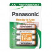 Baterie  1,20 V R6 tužková NiMH 1000mAh Panasonic nabíjecí "Ready tu use" (blistr/4ks) (vel.AA)