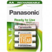 Baterie  1,20 V R6 tužková NiMH 1900mAh Panasonic nabíjecí "Ready tu use" (blistr/4ks)(vel.AA)