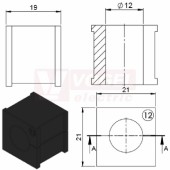 EMC-KT12 vložka EMC černá, průměr 12-13mm (99469)