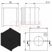 EMC-KT11 vložka EMC černá, průměr 11-12mm (99468)