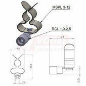 RCL 1,0-2,5mm2/MSKL 3-12 spona stínící pro sevření kabelu průměr 3-12mm, připojení faston vodič 1,0-2,5mm2 (36297.2)